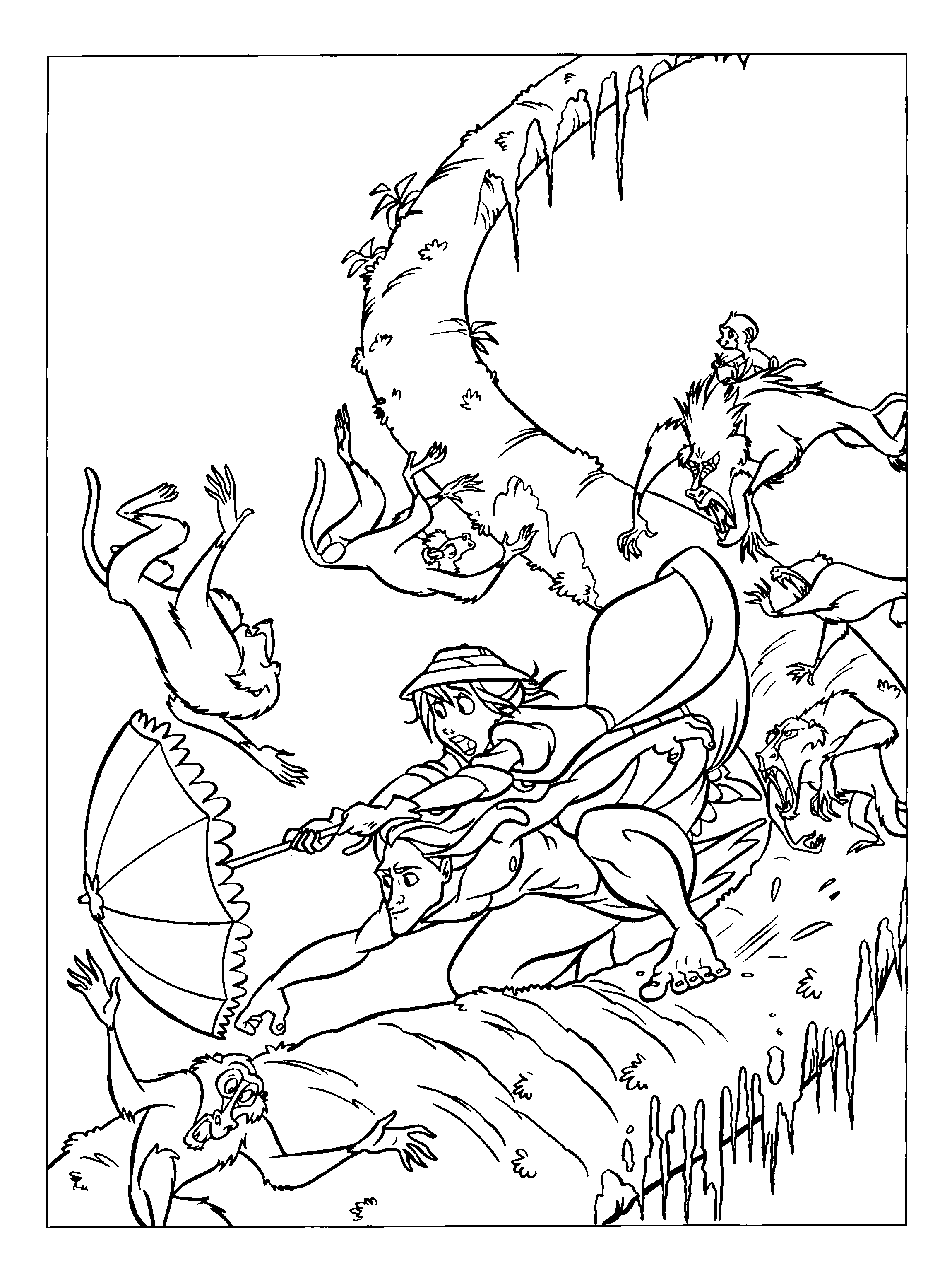 Tarzan kolorowanki